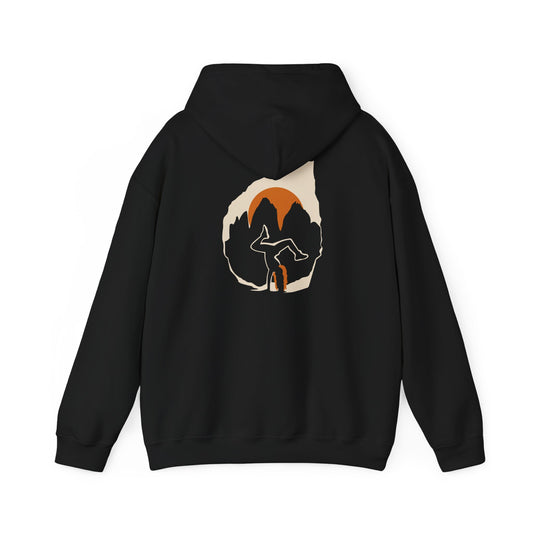 Emberglow Horizon - Mountain & Sun Minimalist Art Unisex Hoodie